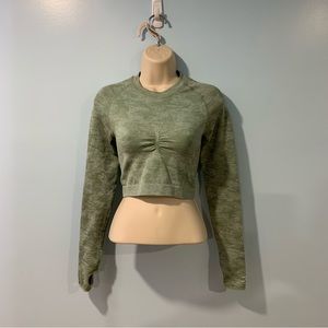 Gymshark Camo Seamless Long Sleeve Crop Top